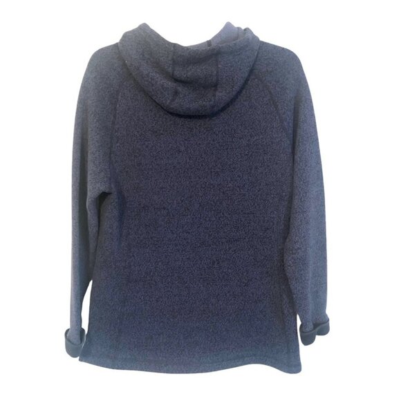 Woolrich Ladies  XLg Hooded Sweater in Heathered Navy Blue - Picture 2 of 9